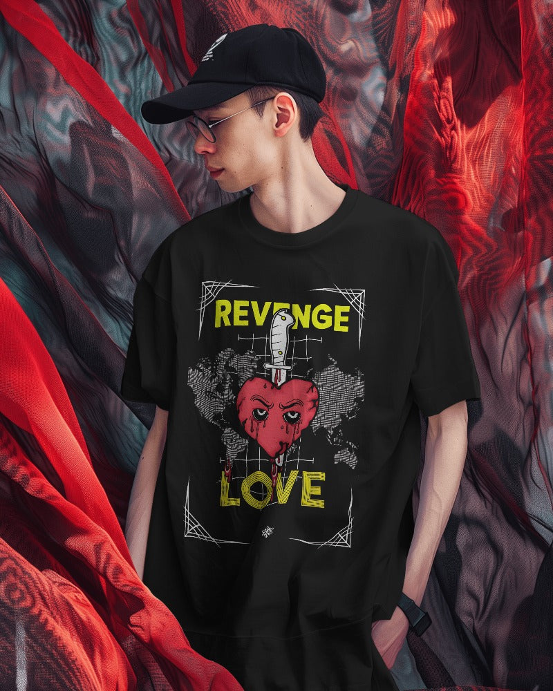 Buy LOVE & REVENGE || Over Sized Unisex T-shirts Online