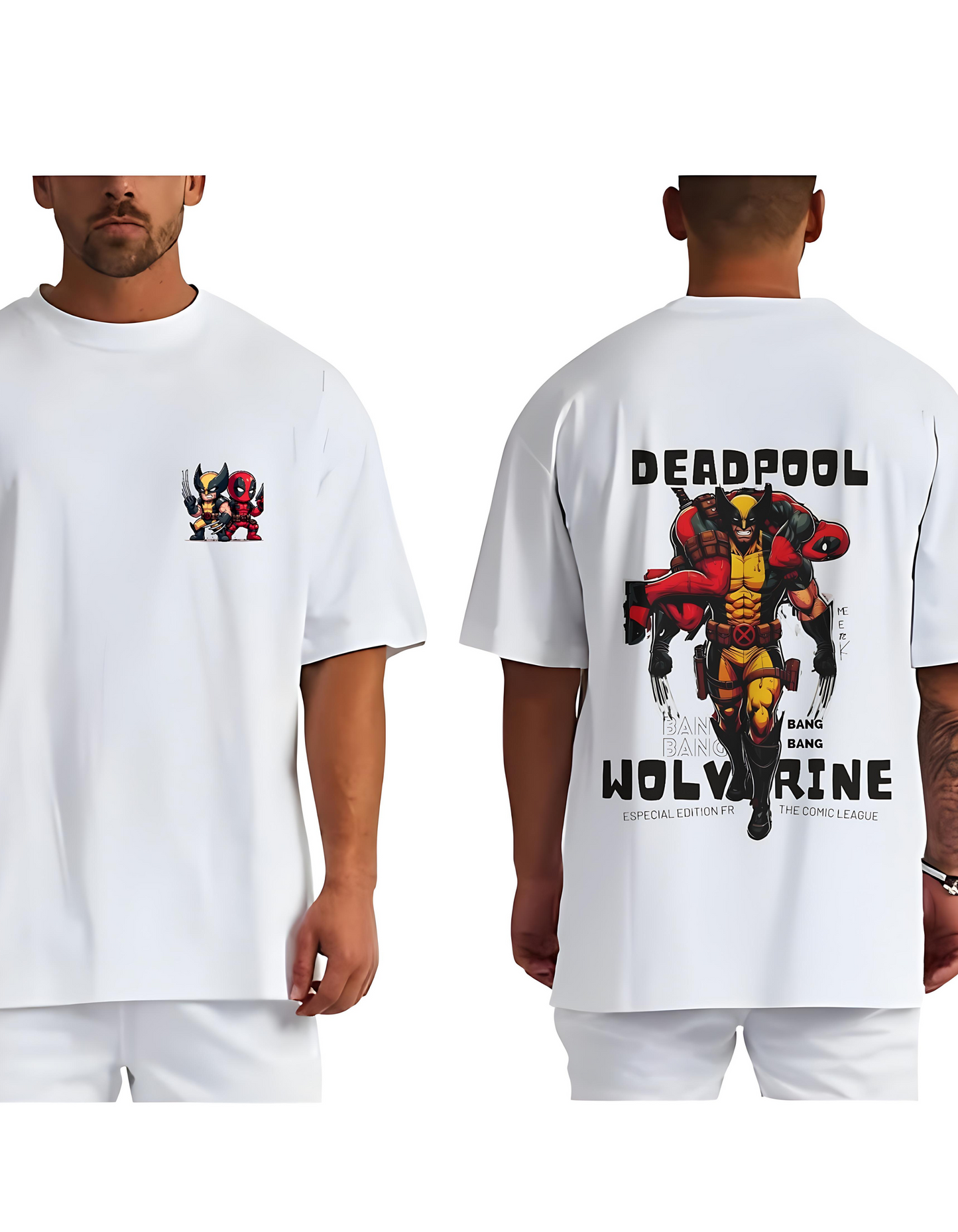 Wolverine and Deadpool designed t-shirts , 210 GSM , pure cotton, unisex , best in this segment.