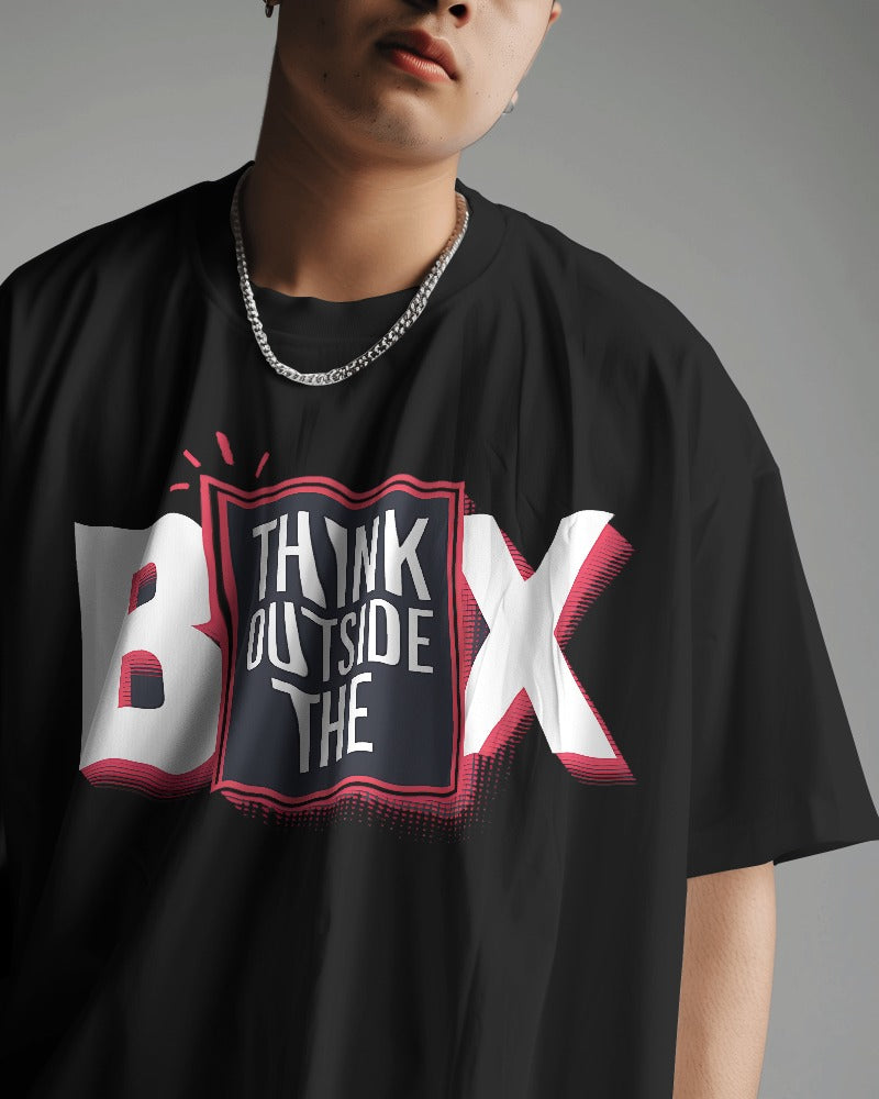 THINK OUT OF THE BOX|| cool unisex oversized t-shirts