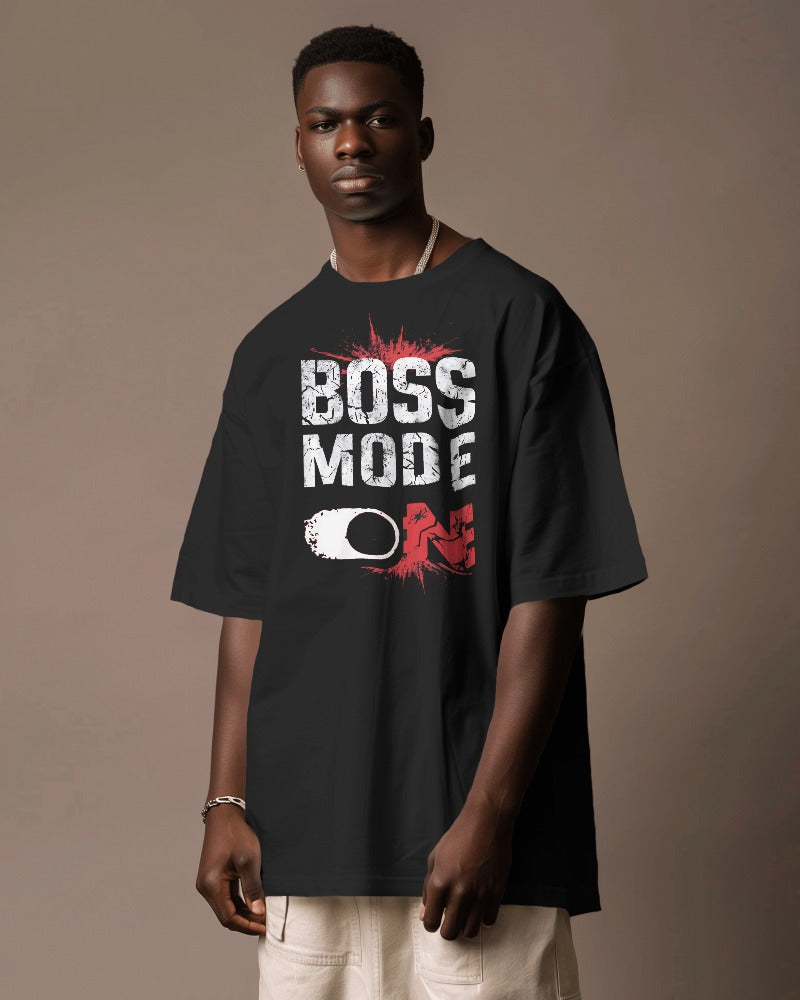 BOSS MODE ON | FOLLOW YOUR DREAMS | Full T shirt | Oversized Half sleeve T-shirt