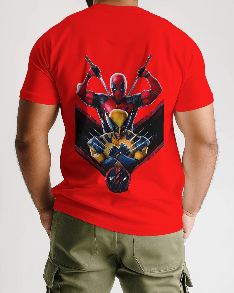 deadpool & wolverine printed oversized unisex t-shirts