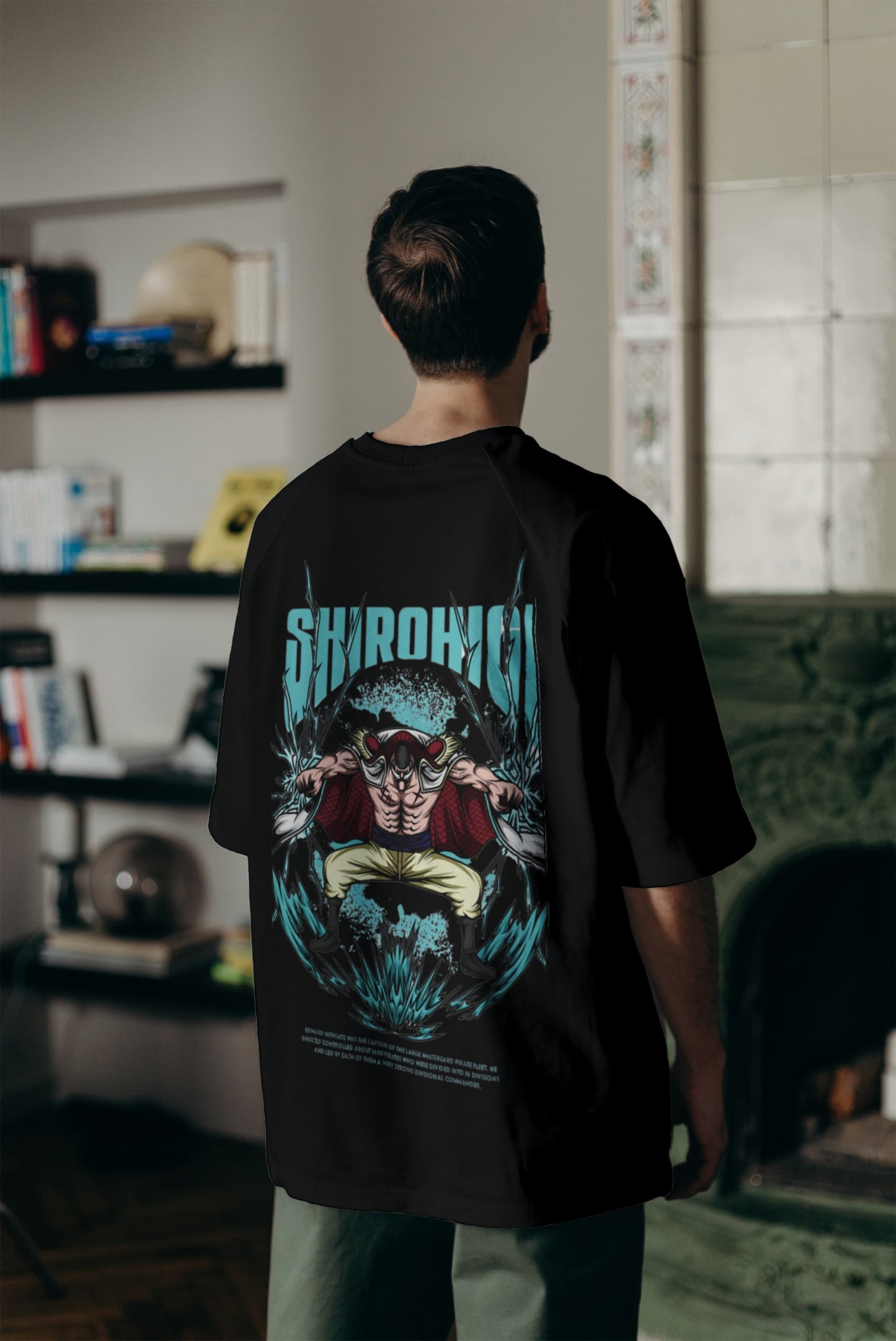 Buy online Shirohige/White beard design Tshirt by dopes. Fully cotton 210 gsm...