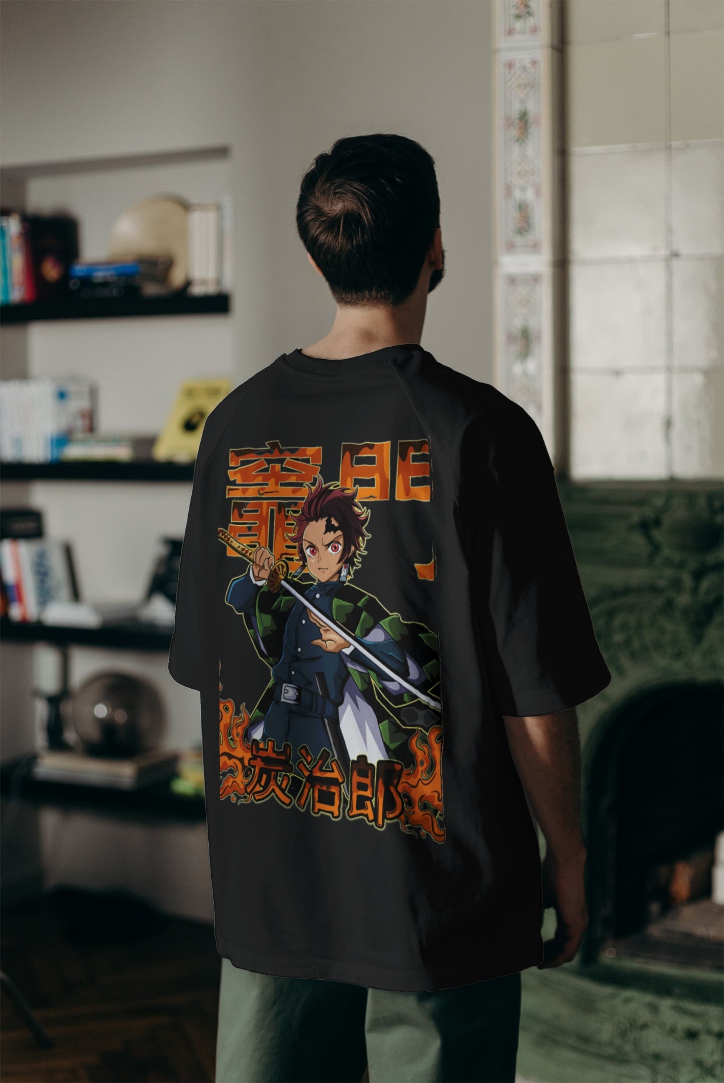 Buy Tanjiro Oversized T-shirt, Demon Slayer Unisex T-Shirts Online
