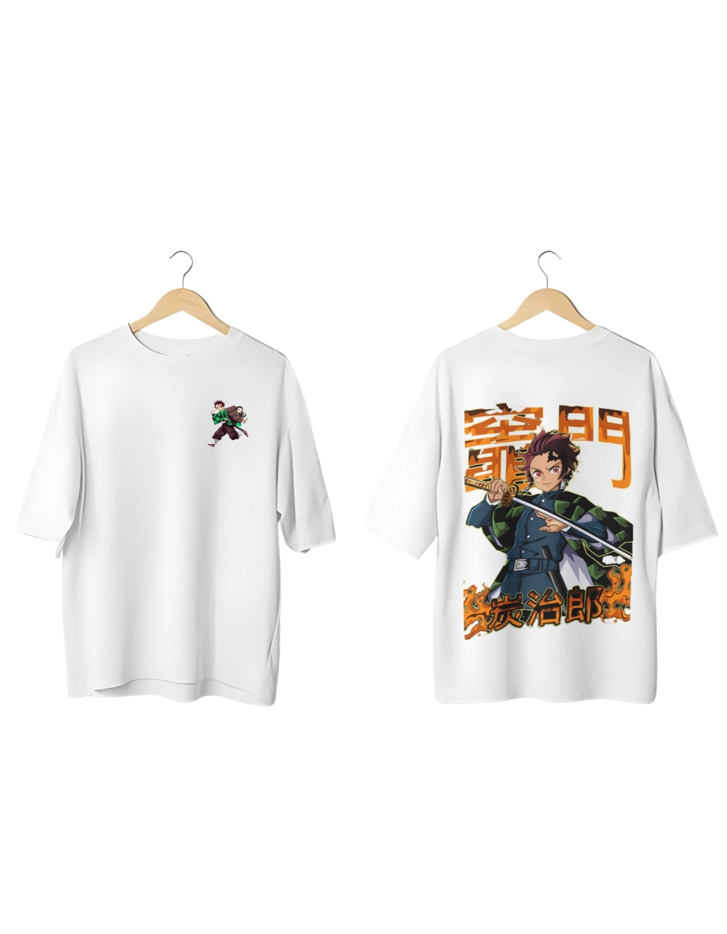 Buy Tanjiro Oversized T-shirt, Demon Slayer Unisex T-Shirts Online