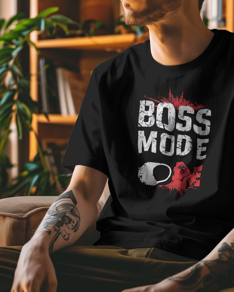 BOSS MODE ON | FOLLOW YOUR DREAMS | Full T shirt | Oversized Half sleeve T-shirt