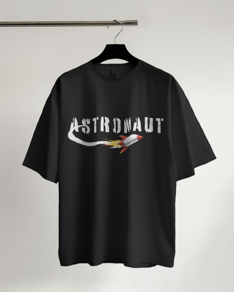 ASTRAUNUT Round neck design | Cool Half oversized T shirt