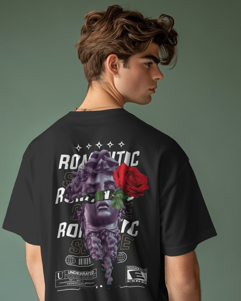 ROMANTIC  Design Full T shirt for men oversized half sleeve T-shirt