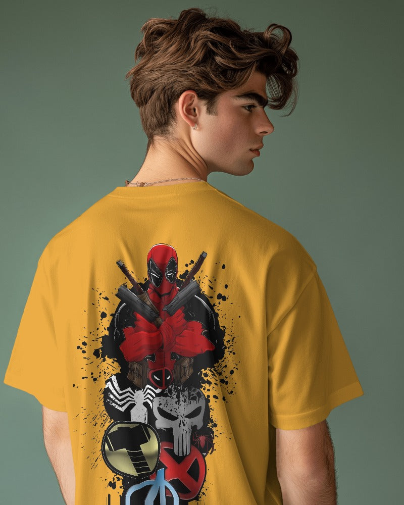 Deadpool oversized unisex t-shirts in 210 gsm