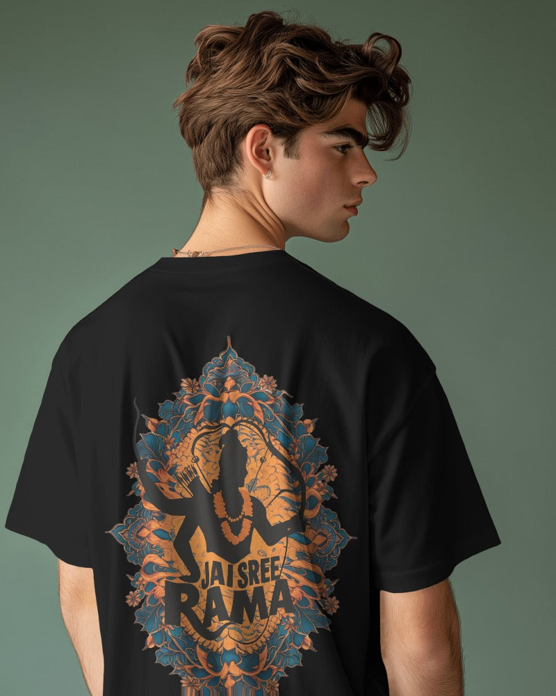 Jay Shree Ram T Shirt | Full T shirt | Oversized Half sleeve T-shirt