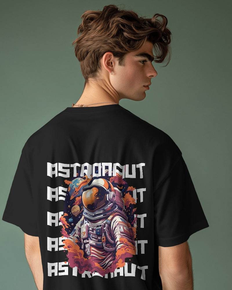 ASTRAUNUT Round neck design | Cool Half oversized T shirt